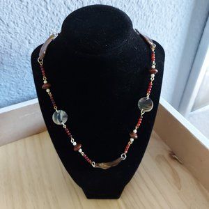 💎 3 /$20💎 Vintage Polished Wood & Bead Necklace